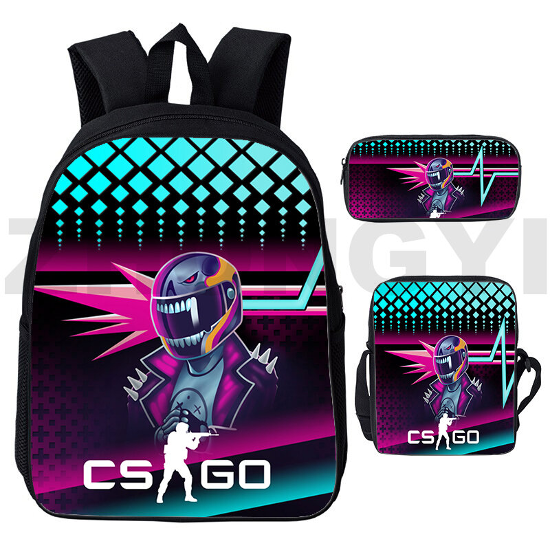 3D Print CS GO Women's Backpack CSGO Game Shoulder Bag Kids Anime Schoolbag Teenager High Quality Computer Bag Men Sport Daypack