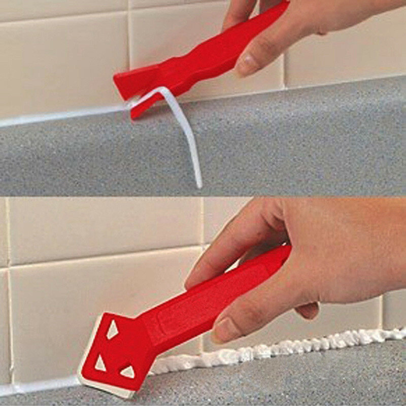 2pcs Silicone Scraper Glue Remover Knife Angle Beauty Crevice Spatula Tool Grout Scraper Kit Multifunction Coner Caulking Tool