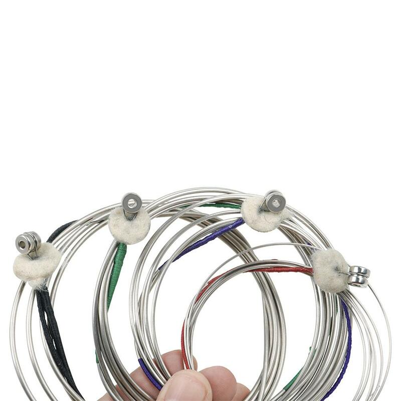 4pcs/set Bass Strings Steel Core Nickel Alloy Durable Bass String Stringed Musical Instrument Accessories Replacement Parts