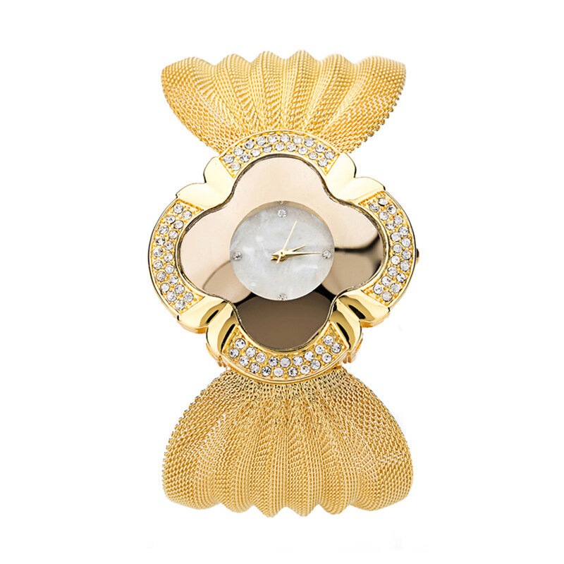 أنيقة فراشة الذهب ساعة ساعات كوارتز حزام معدني ساعة جميلة حسن المظهر اليد الديكور للنساء سيدة SEC88