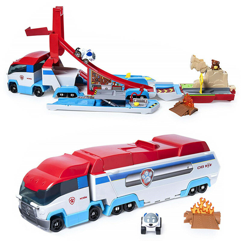 مجموعة ألعاب للأطفال على شكل جرو لعبة على شكل حافلة إنقاذ باترول باو باترول 2 في 1 مجموعة ألعاب للأطفال #2
