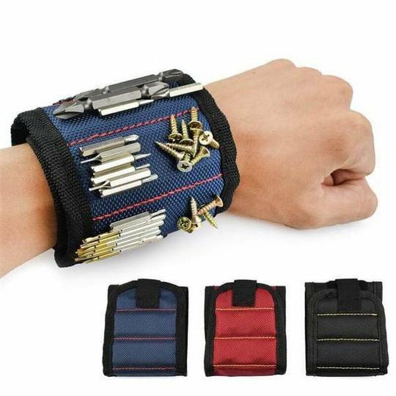 Three Row Magnetic Magnetic Wristband Kit Built-In 2Pcs Super Powerful Magnets Strong Magnets For Holding