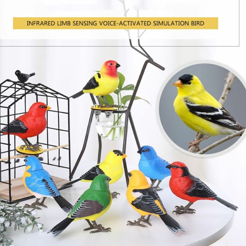 هدية الموسيقى التعليمية التحكم الصوتي الغناء الطيور التفاعلية الإلكترونية اللعب محاكاة الطيور