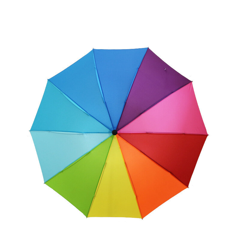 مظلة قوس قزح قابلة للطي المحمولة المظلات المشمسة والممطرة