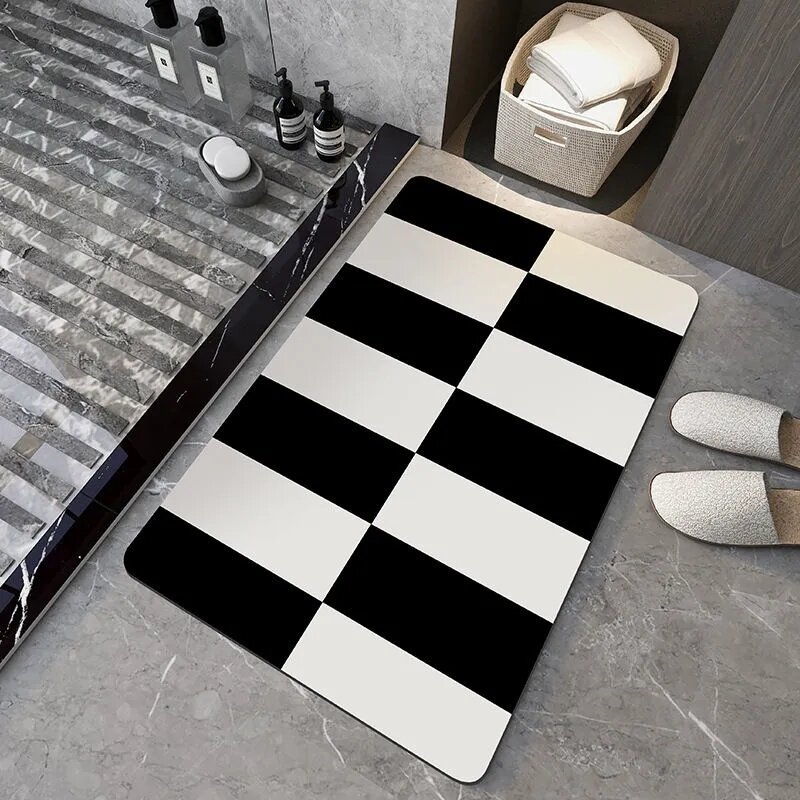 Non-Slip Bath Mat Super Absorbent Bathroom Mat Quick Drying Doormat Floor Mat Oil-Proof Kitchen Carpet Bathroom Accessories Sets