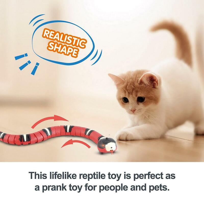 1 قطعة التعريفي الكهربائية ثعبان لعبة القطط لعبة الحيوان خدعة الاطفال مرعبة اللعب الأذى الجدة مضحك هدية الساخن