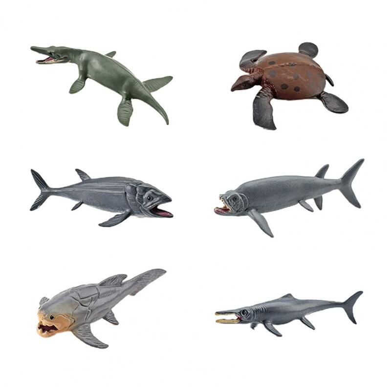 6 قطعة/المجموعة البحرية نماذج للحيوانات متعة الإبداعية قضيب العموني نماذج للحيوانات زخرفة التماثيل الألعاب التعليمية للأطفال هدية