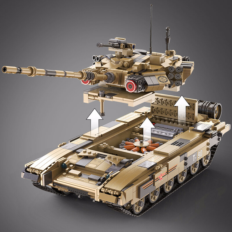 Cada Rc Ww2 دبابات نموذج سلاح عسكري مدينة المركبات اللبنات التحكم عن بعد الدبابات مجموعة البناء Moc الطوب لعب الأولاد