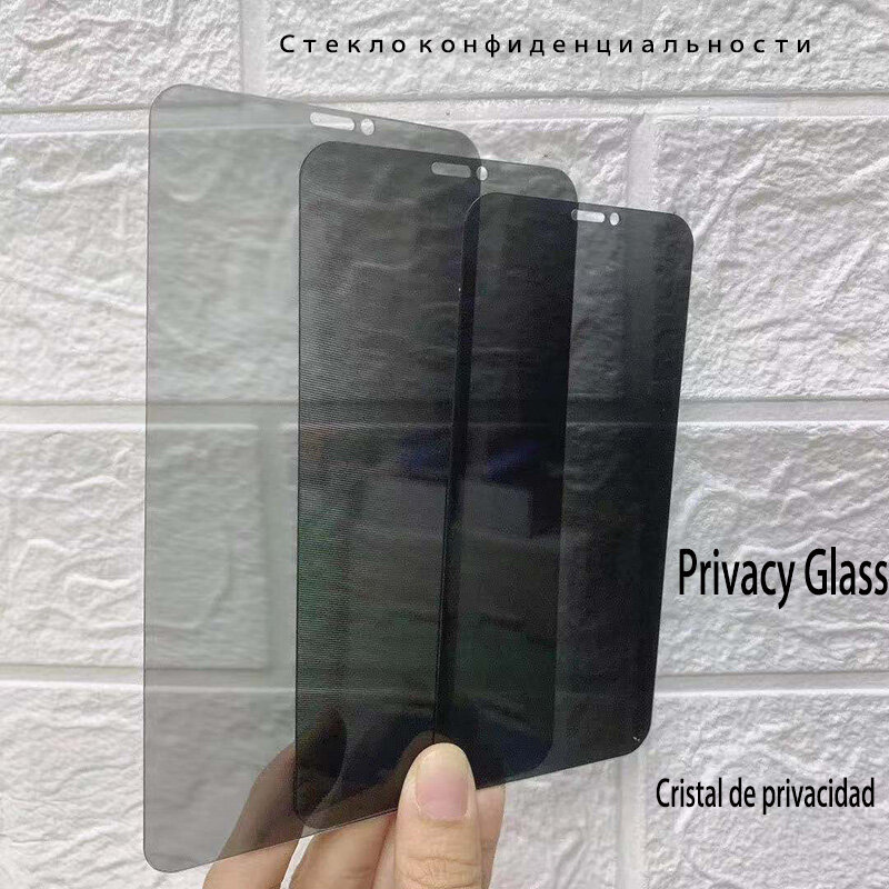 4 قطعة كامل الزجاج المقسى آيفون 11 12 13 برو XS ماكس XR تجسس حامي الشاشة ل آيفون X 6 7 8 زائد ماتي الخصوصية الزجاج