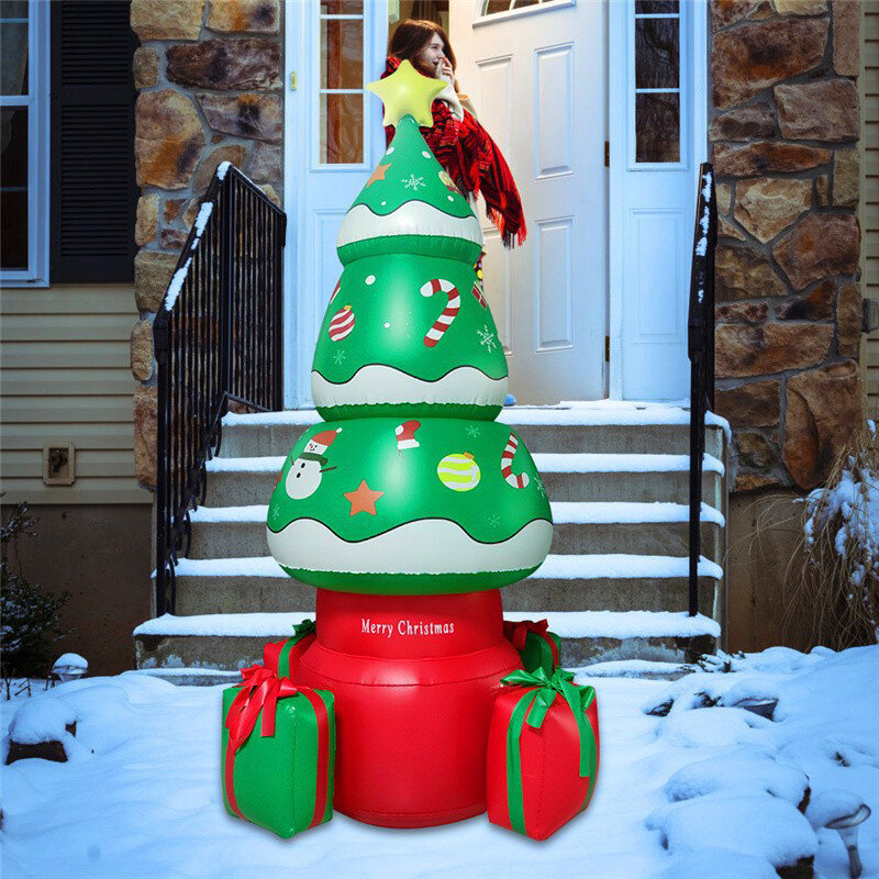 مصباح إضاءة ليد عيد الميلاد نفخ شجرة حفلة الحلي داخلي في الهواء الطلق مضاءة مهرجان عرض مضيئة اللعب هدية