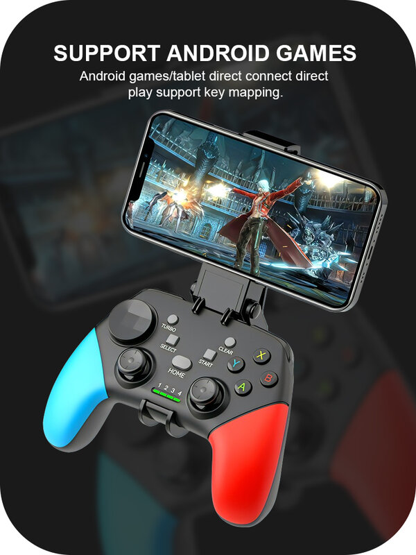 لوحة ألعاب لاسلكية تعمل بنظام الأندرويد BT 5.0 ملحقات التحكم في الهاتف المحمول عصا التحكم للعبة ماين كرافت Genshin Pubg PPSSPP