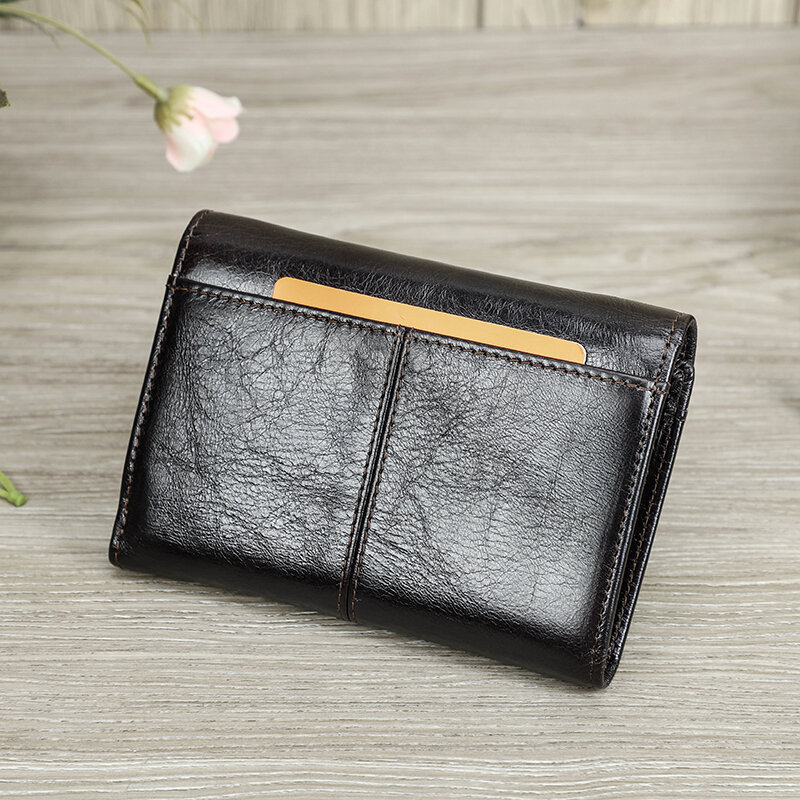 CONTACT'S حقيبة يد نسائية جلد طبيعي تتفاعل قصيرة موضة النساء محافظ محفظة للعملة حامل بطاقة الإناث أكياس صغيرة المال كليب #2