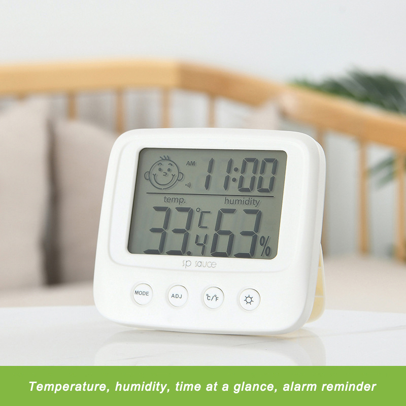 LCD الخلفية الرقمية ميزان الحرارة الرطوبة دقيقة الكهربائية درجة الحرارة مقياس الرطوبة الاستشعار قياس محطة الطقس للمنزل