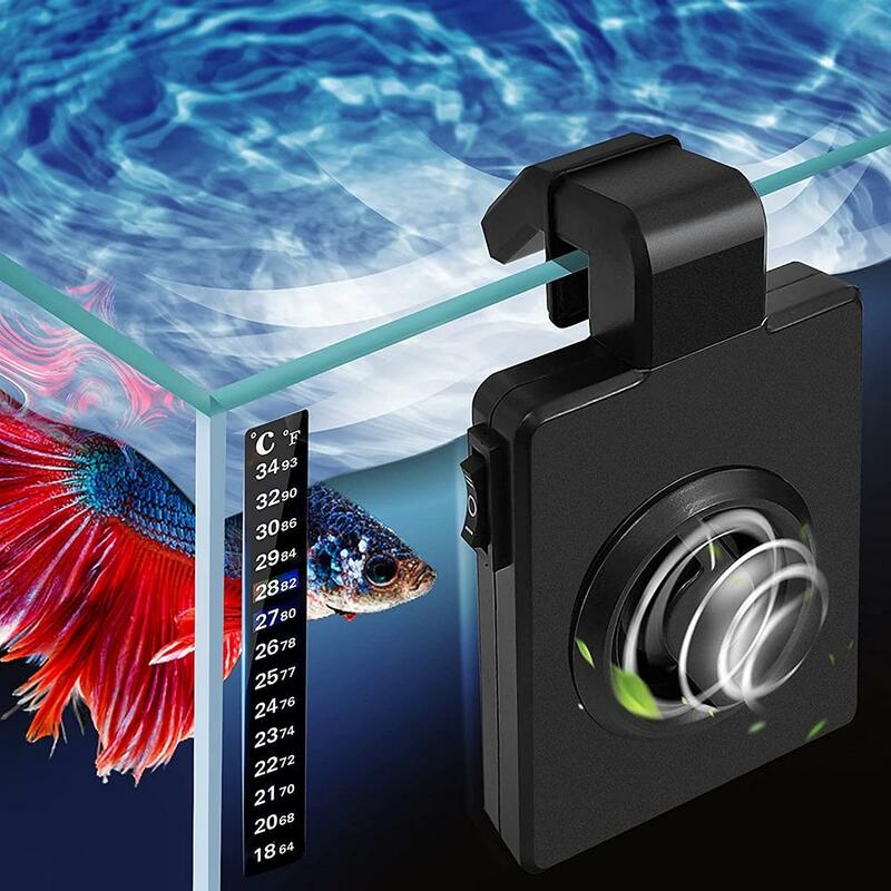مروحة تبريد صغيرة Usb 2-speed قابل للتعديل توفير الطاقة متحكم في درجة الحرارة للأسماك حوض السمك