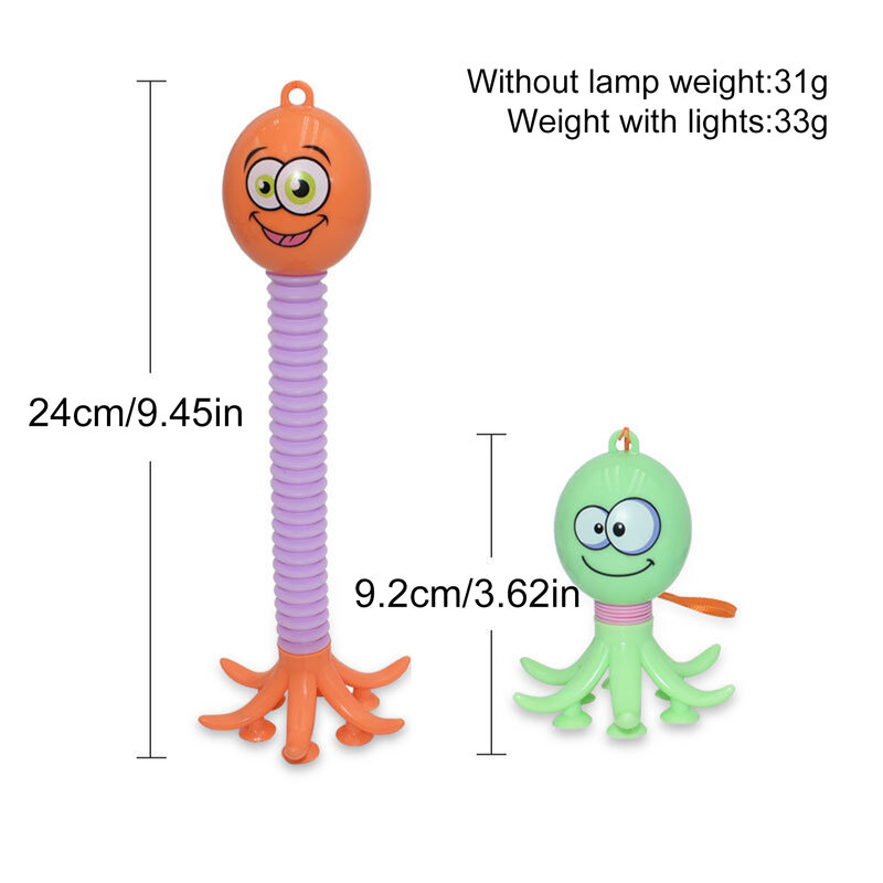 أنابيب Octopus اللعب الحسية تمتد أنابيب مع مضحك التعبير شفط كأس مصباح ليد جديد الإجهاد الإغاثة هدية لحزب الاطفال