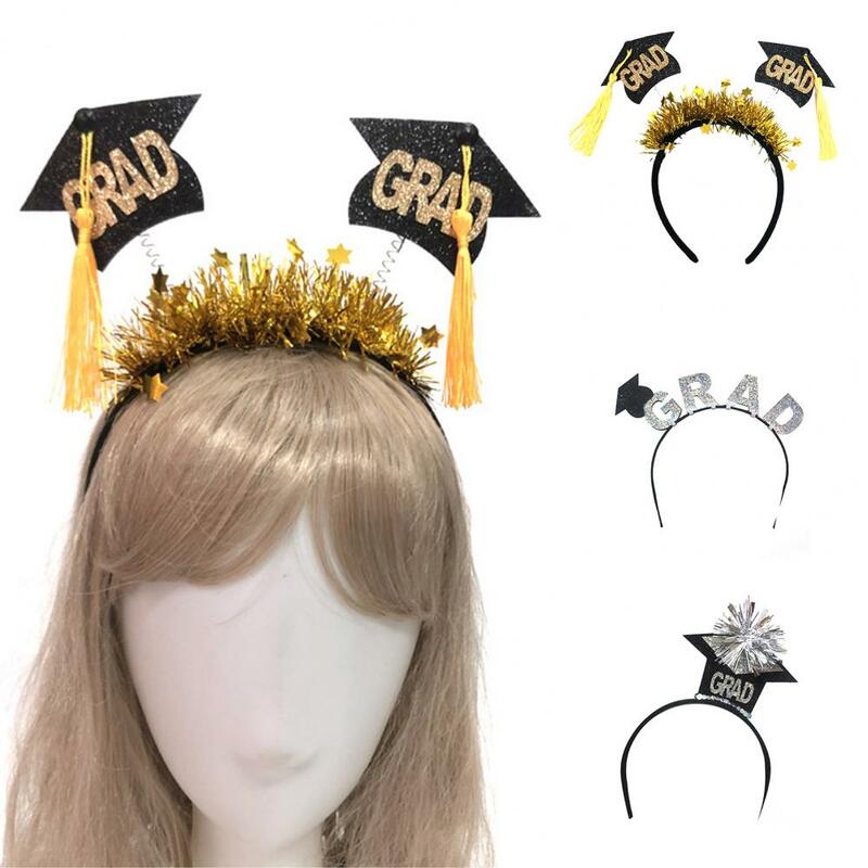 Head Wear Easy to Use Reusable Crack-resistant Mini Grad Cap Head Hoop   Head Hoop  Party Accessories