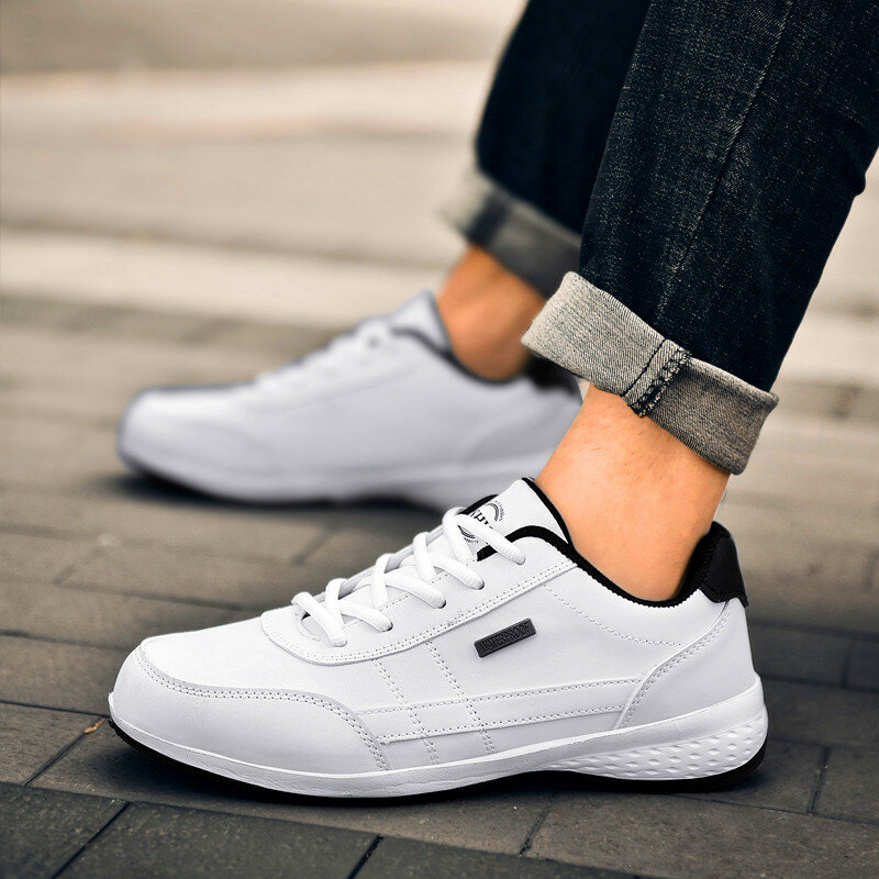 2022 New Men Running Shoes Outdoor Fashion Casual Mens Sneakers White Leather Designer Shoes Male Sport Shoes Zapatos Deportivos