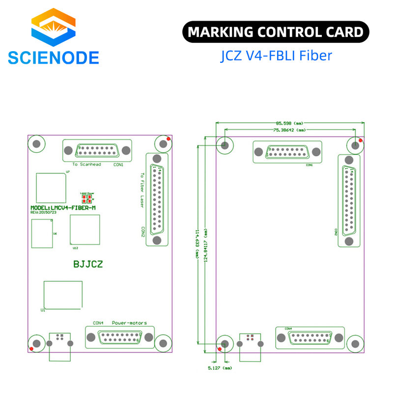 Scienode BJJCZ ليزر بطاقة وحدة التحكم JCZ لوحة تحكم LMCV4-FIBER-M FBLI-B-LV4 Ezcad ل الألياف آلة وسم IPG Raycus ماكس