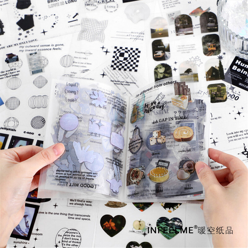 Kawaii ملصقات شفافة فيلم سلسلة كتاب لأجهزة الكمبيوتر المحمولة مذكرات ألبوم الشريط سكرابوكينغ المواد القرطاسية مجلة مخطط