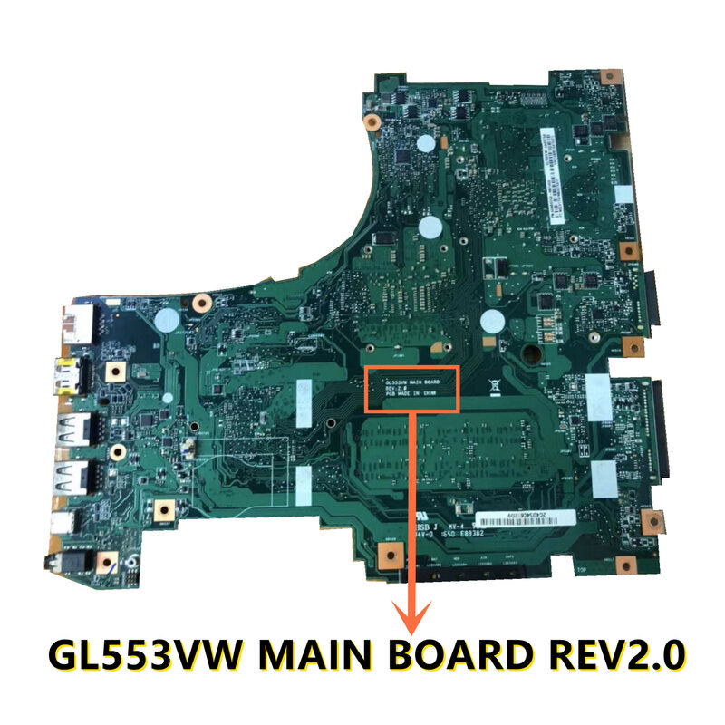 GL553VW الرئيسي مجلس REV2.0 ل ASUS GL553 GL553V GL553VW FX53VD اللوحة المحمول مع I5-6300HQ I7-6700HQ CPU GTX960M 4GB GPU #2