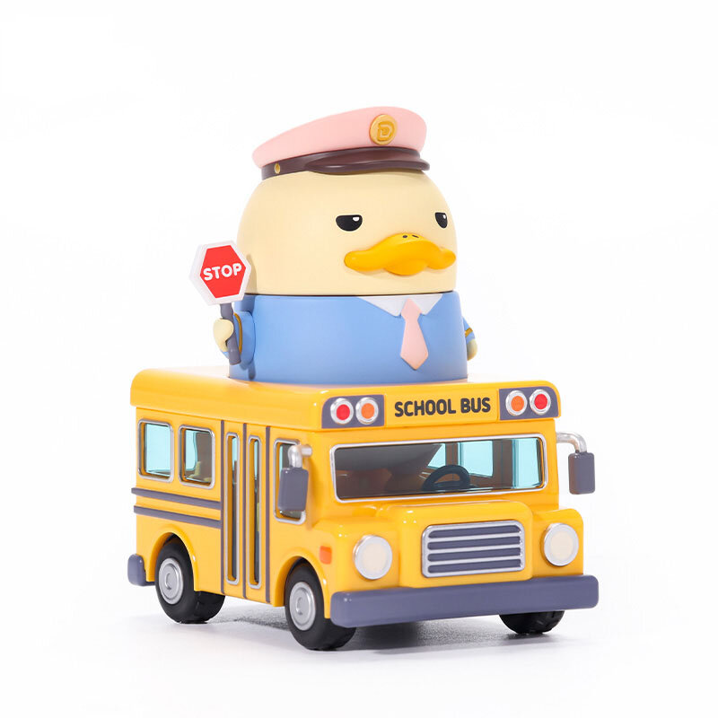 أنيمي POPMART DUCKOO مدرسة حافلة يا سلسلة بولي كلوريد الفينيل عمل الشكل الحلي 150% الأصلي جمع نموذج ألعاب الدمى Realshot