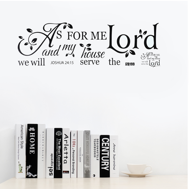 1PC Vinyl Peel and Stick DIY Removable As for Me and My House We Will Serve The Lord Wall Sticker #2