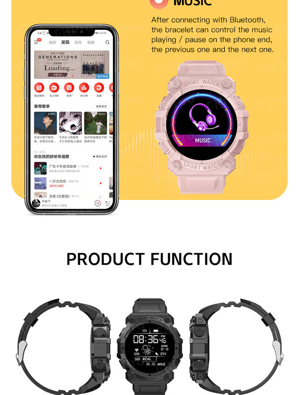 ZK30 2 قطعة FD68S ساعة ذكية الرجال النساء Smartwatch اللياقة البدنية بلوتوث شاشة تعمل باللمس سوار ذكي Smartband ل IOS أندرويد #4