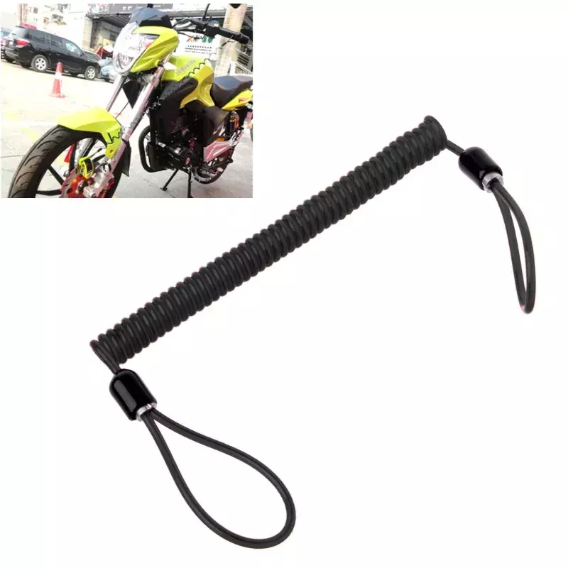 150cm Alarm Disc Lock Security Spring Reminder Cable Motorcycle Bike Scooter