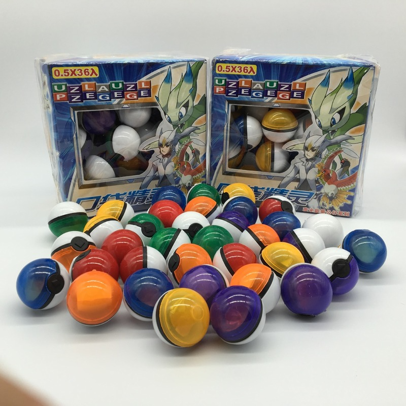 36 قطعة Pokeball + 36 قطعة أرقام الأصلي بوكيمون لعب الكرة مع الشكل جمع نموذج دمى لعب للأطفال هدايا عيد
