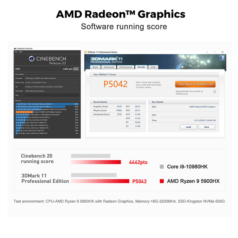 حاسوب صغير من AMD Ryzen 9 5900HX Windows 11 DDR4 32G SSD 500G Beelink GTR5 R9 حاسوب واي فاي 6E ثنائي 2.4Gbps RJ45 HD DP Type-C
