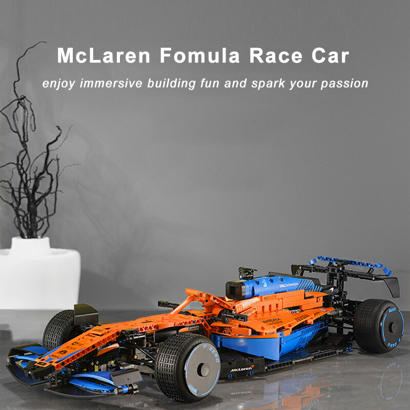1432 قطعة السرعة التقنية سباق ماكلارين الفورمولا F1 سيارة اللبنات 42141 تجميع الطوب سيارة اللعب هدايا للأولاد الكبار