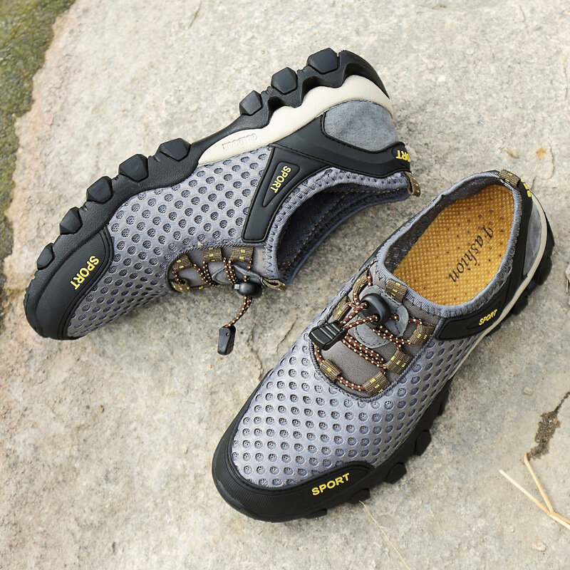 Mesh Men's Shoes Sports Casual Shoes Men's Mesh Soft Bottom Mountaineering Outdoor Lightweight Mesh Shoes Men's Shoes