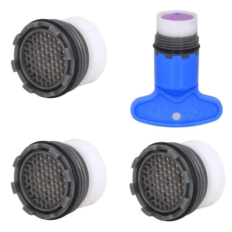1.2GPM Faucet Replacement Part Insert Filter, Restrictor Aerator,4 Pack(Blue+Black)