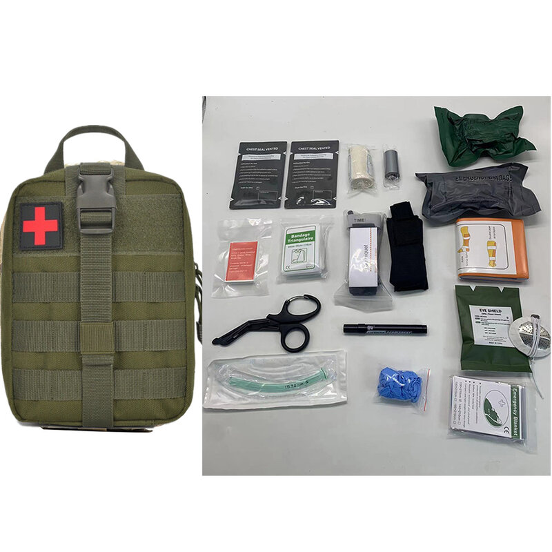 معدات الإسعافات الأولية العسكرية تكتيكات عدة الصدمة في حالات الطوارئ مع عاصبة الألومنيوم IFAK للاستجابة الإسعافات الأولية التكتيكية الطبية #3