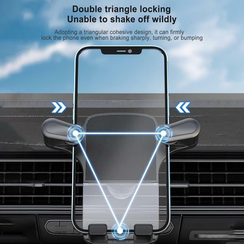 حامل هاتف سيارة السيارات حامل الهاتف المحمول عالية الكثافة نقطة تشغيل مفتاح واحد 360 تدوير الثلاثي قفل لشاحنة سيارة SUV