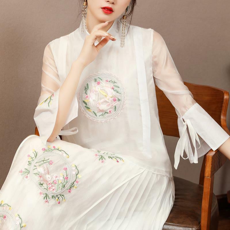 سلالة تانغ الصينية نمط تحسين Hanfu فستان الإناث 2021 الربيع و الصيف النمط الصيني الجنية الموضة سن الحد فتاة دعوى