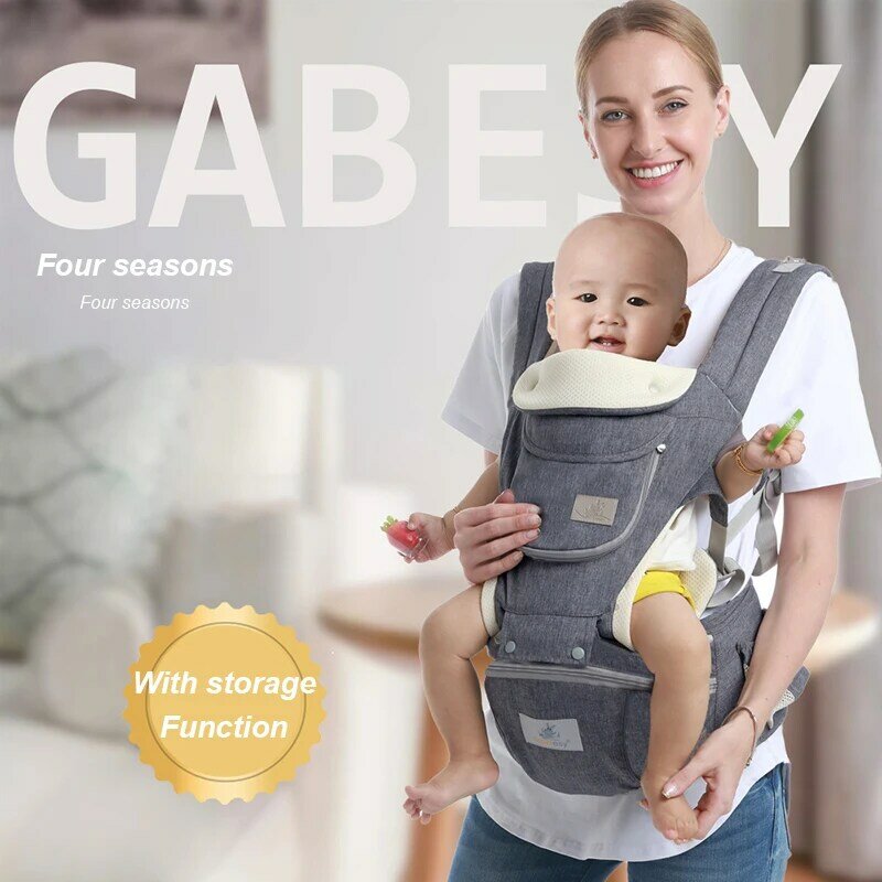 Gabesy متعددة الوظائف أربعة مواسم الطفل الناقل الخصر البراز تخزين حقيبة الأطفال يجلس البراز حقائب الظهر حاملات الطفل الظهر