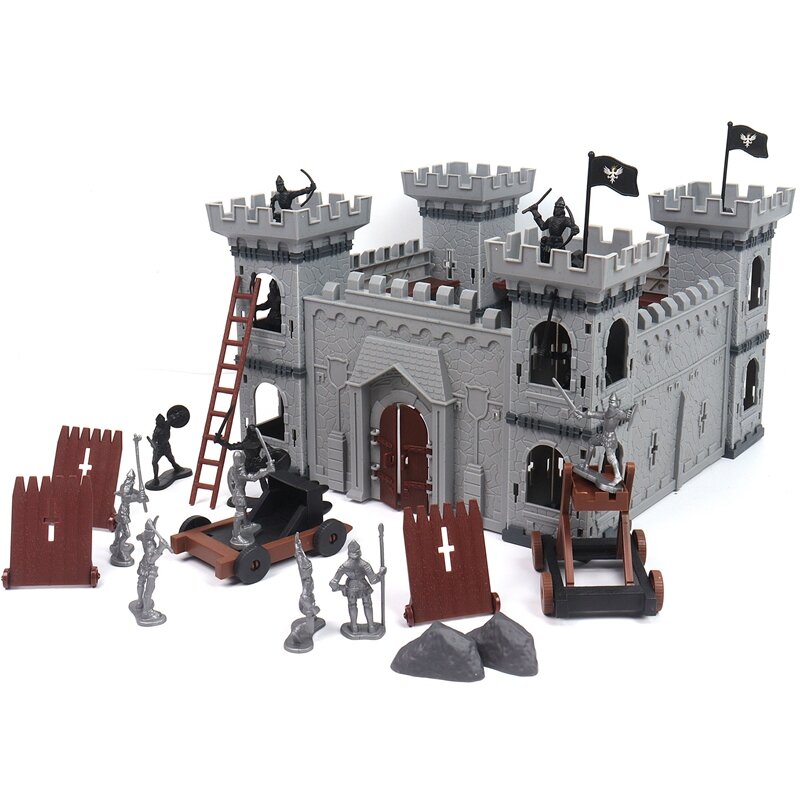 الجندي القديم الجندي الحصار محرك تجميع القلعة الرومانية الجندي القرون الوسطى المحارب نموذج دمى طاولة الرمل اللعب