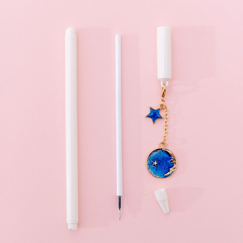 Instagram girl heart star star pendant neuter pen lovely creative star and moon pendant pen student signature Roller ball pen