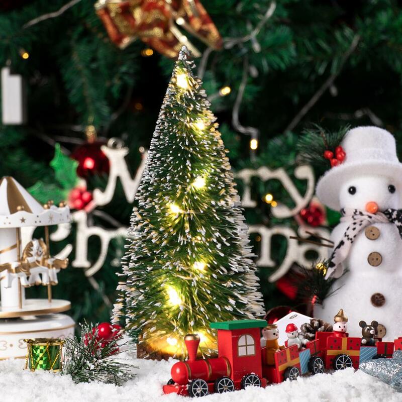 Led شجرة عيد الميلاد مصغرة 15 سنتيمتر 20 سنتيمتر 25 سنتيمتر 30 سنتيمتر ضوء دافئ ضوء ملون حلية ديكور للمنزل #2