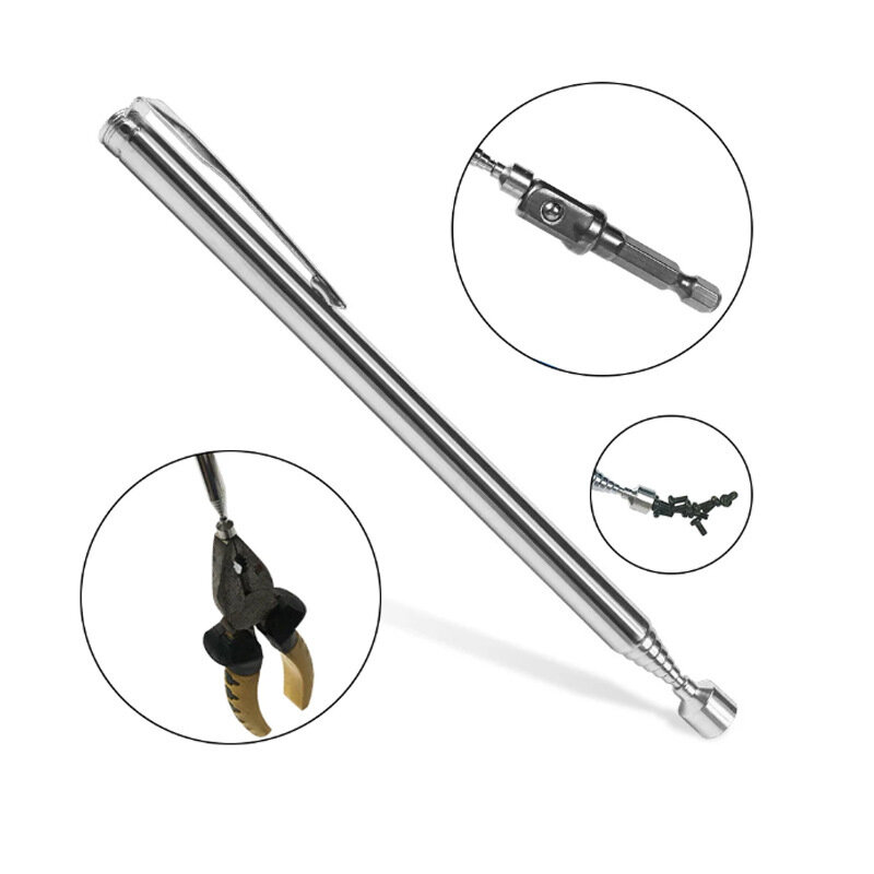 2pcs Mini Portable Telescopic Magnetic Magnet Pen Picking Up Nut Bolt Screw Adjustable Pick-Up Tools Extendable Pickup Rod Stick #1