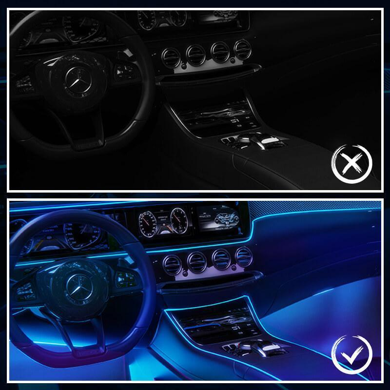 سلك الداخلية سيارة LED قطاع أضواء 4-in-1 خط السيارات LED جو ضوء الأسلاك الداخلية سيارة Flexible بها بنفسك مرنة ديكور ضوء