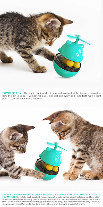 القط لعبة التفاعلية حركة الغذاء موزع تتبع الدوار دوامة طاحونة القط لعبة التفاعلية الكرة القط لوازم #5