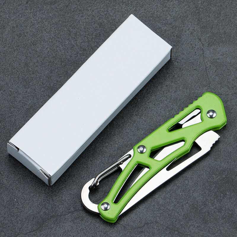 Fold Blade Shape Multi Camp Tools Survive Knife Hunting Parcel Fruit Carabiner Pocket Folding Knife Portable Outdoor Camping