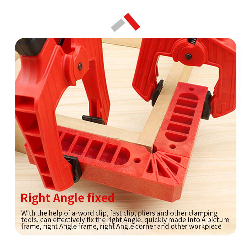 90-Cegree Right-Angle Auxiliary Locator 6-Inch Woodworking Tools Plastic Square Ruler Angle Ruler Wood Plate Fixer