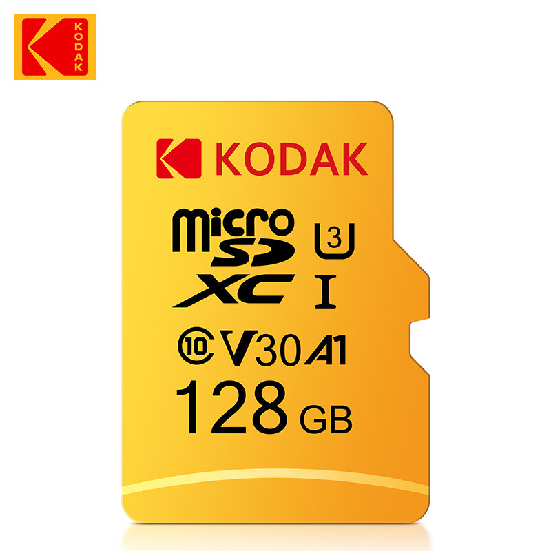 KODAK مايكرو SD 128GB 256GB بطاقة ذاكرة فلاش 32GB 64GB U1 TF بطاقة 4K فئة 10 tarjeta MicroSD بطاقة U3 UHS-I بطاقة شحن مجاني