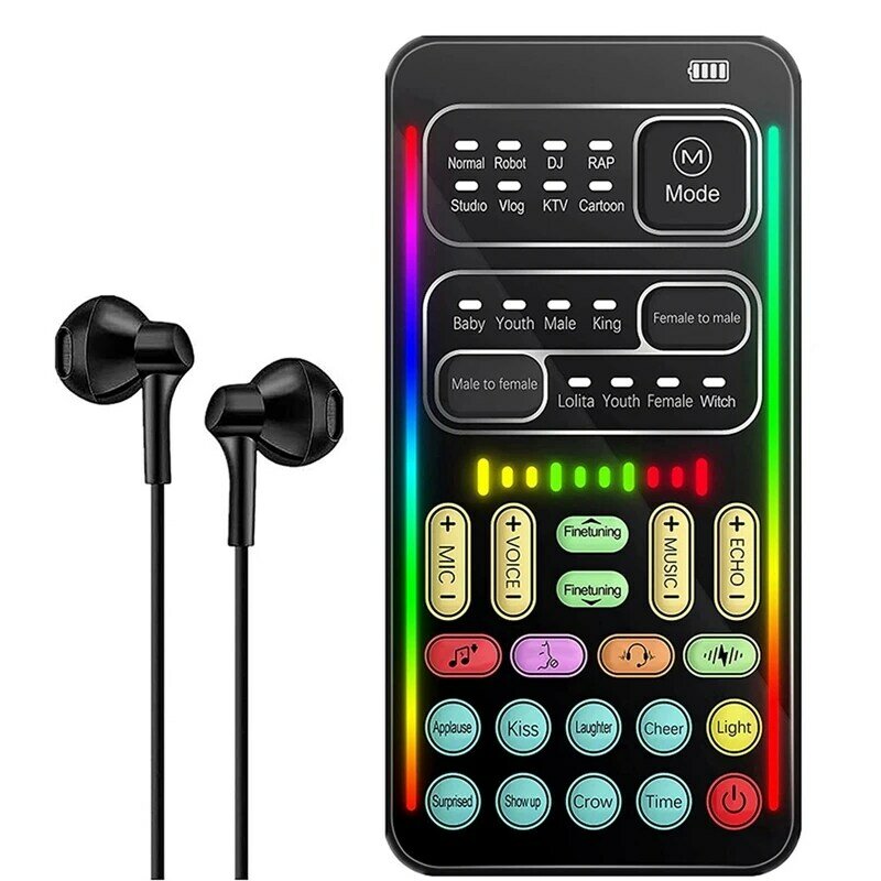 Voice Changer Handheld Microphone Voice Changer With Sound Multifunctional Effects Machine For Phone//Switch (I900)