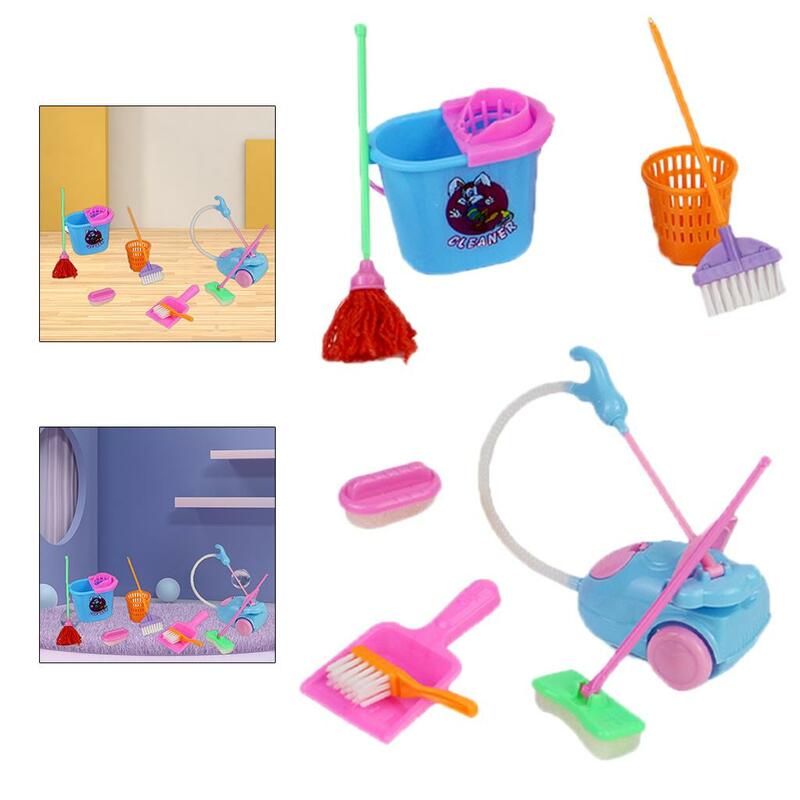 4X التظاهر اللعب تنظيف أداة مجموعة صغيرة لطيف طفل تنظيف أدوات المنزل لعبة