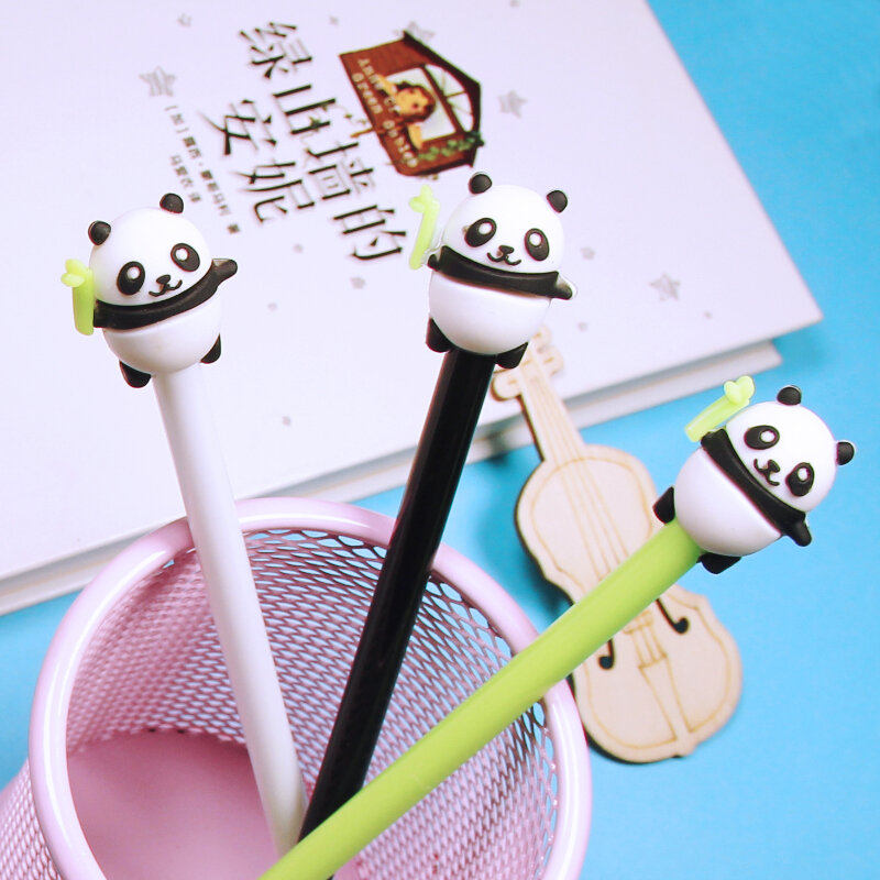 Creative cute cartoon personality panda gel pen black pen 0.5mm student school supplies adult signature pen wholesale