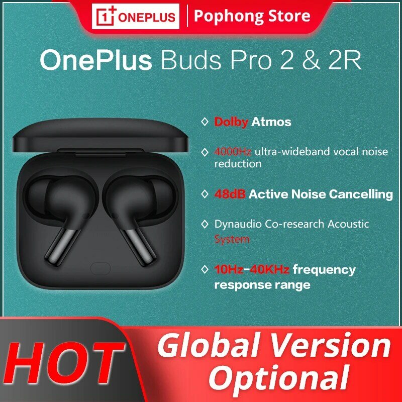 إصدار عالمي اختياري OnePlus Buds Pro 2 2R TWS سماعات ANC بلوتوث سماعات مزدوجة ديناميكية 3 ميكروفون سماعة